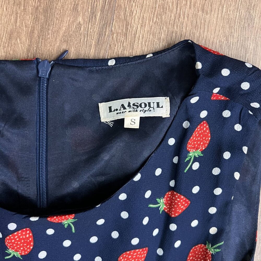 LA SOUL Strawberry Shortcake Dress Sz S - Picture 6 of 14